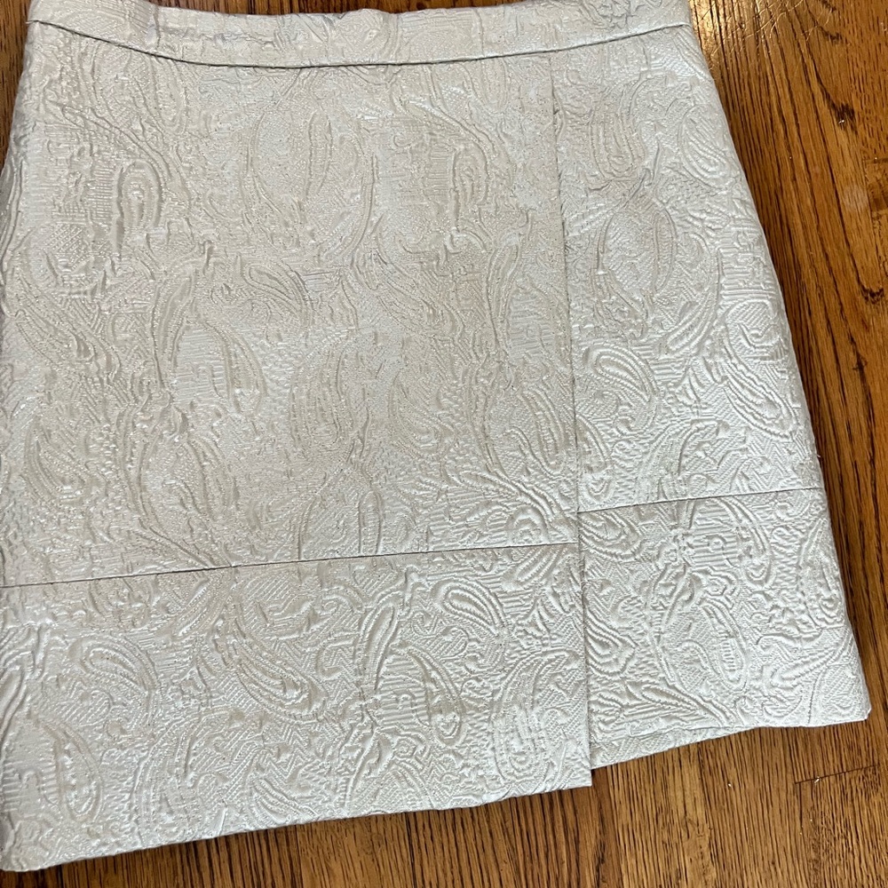 Silver Jcrew wrap skirt size 2